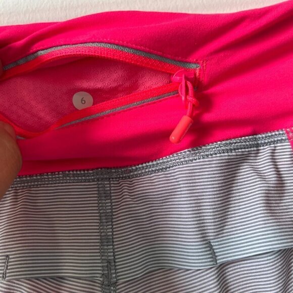 SPECIAL EDITION Lululemon Run Lightweight Low-rise Lined Short Pink Grey 6 NWOT - Picture 10 of 13